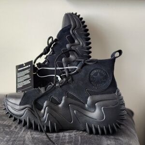 Converse Run Star Motion CX Hi 'Workwear Triple Black' Platform Unisex. M6 /W7.5